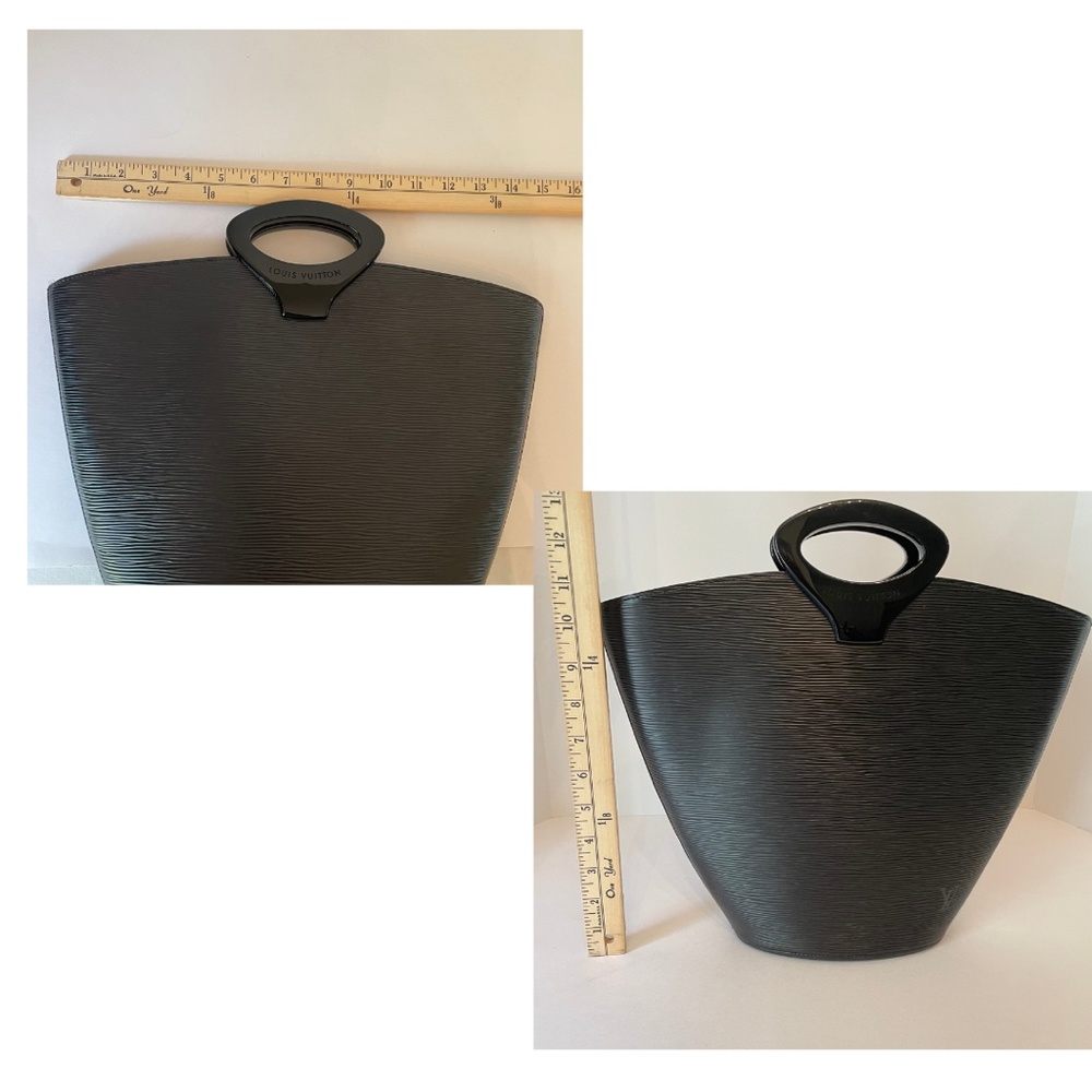 Louis Vuitton Noctambule Epi Tote Black Leather Vintage Lucite Handle - Picture 16 of 16